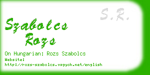 szabolcs rozs business card